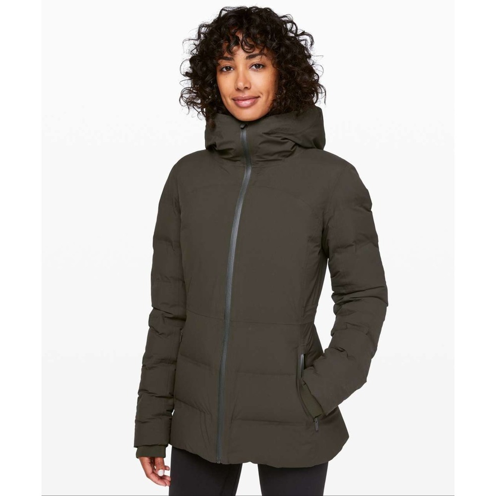 Lululemon Sleet Street Jacket Dark Olive Size 4
